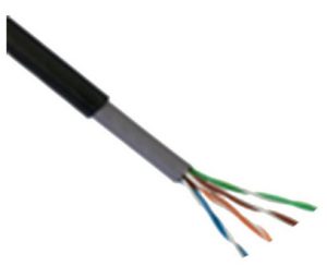 SAXXON OUTPCAT5ECOPEXT - Bobina de Cable UTP Cat5e 100% Cobre/ 305 Metros/ Exterior con Doble Forro/ Color Negro/ Ideal para Cableado de Redes