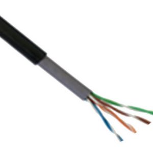 SAXXON OUTPCAT5ECOPEXT - Bobina de Cable UTP Cat5e 100% Cobre/ 305 Metros/ Exterior con Doble Forro/ Color Negro/ Ideal para Cableado de Redes