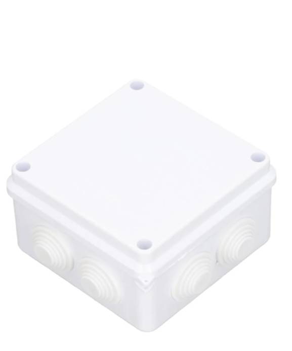 SAXXON PB100 - Caja de conexiones con 7 entradas / PVC libre de halógenos / Compatible con cámaras Bullet / Domo / Dimensiones 100 x 100 x 70 mm ip55