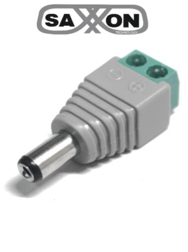 SAXXON PSUBR12H - Bolsa de 10 Conectores Macho Para Alimentación de Camaras/ Terminales Tipo Tornillo Positivo y Negativo/ Resistente a la Oxidación