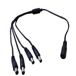 SAXXON PSUWB07 - Divisor de Energía para 4 Cámaras/ 1 Conector Hembra + 4 Conectores Macho/ 2.1 mm