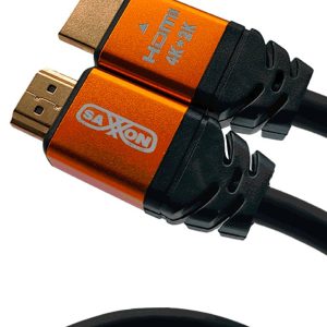 SAXXON SX015HDC - Cable HDMI de 1.5 metros de alta velocidad Resolución 4K / Canal de retorno de audio (ARC) /Blindado / Chapado en oro