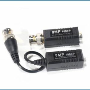 SAXXON VB-03 Par de transceptores pasivos (Video Baluns) soporta 8MP 4k a 150m, 4MP a 200m, 1080p a 250m, 720p a 300m en CVI. 2 terminales Push