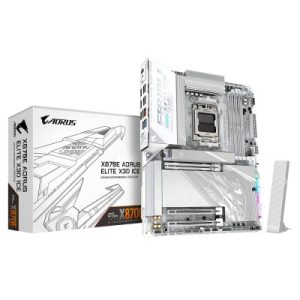 TARJETA MADRE GIGABYTE ATX X870E A ELITE X ICE, DDR5, AM5, 1256 GB, PARA AMD