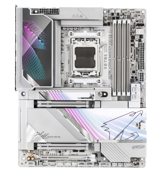 TARJETA MADRE GIGABYTE ATX X870E A MASTER X ICE, DDR5, AM5, 256 GB, PARA AMD
