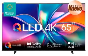 Televisor Hisense 65QD6QV, 65 pulgadas, QLED, QUANTUM DOT, 4K UHD, 3840 x 2160 Pixeles, VIDAA SMART TV