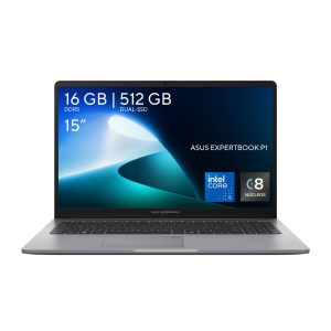 ASUS ExpertBook P1 Procesador Intel Core 5 210H, Gráficos Intel UHD, 16GB DDR5, 512GB SSD, Pantalla 15.3,Win 11 Pro