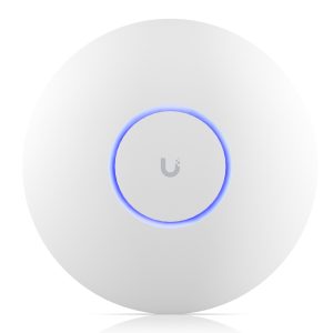 Access Point UBIQUITI (U7-PRO) AP WIFI 7 con frecuencia de 6GHZ libre de interferencia, Montaje en techo, 1 Puerto RJ45 de 2.5 GbE, 5765 Mbps en 6Ghz, Alim