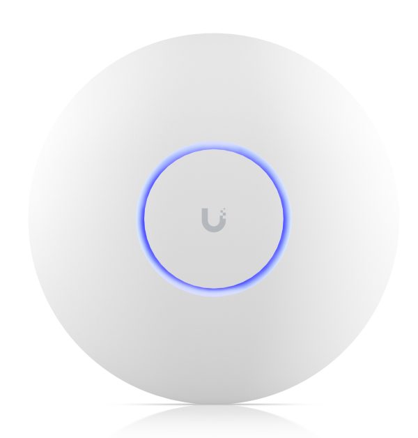 Access Point UBIQUITI (U7-PRO) AP WIFI 7 con frecuencia de 6GHZ libre de interferencia, Montaje en techo, 1 Puerto RJ45 de 2.5 GbE, 5765 Mbps en 6Ghz, Alim