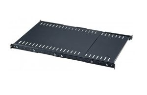 Charola INTELLINET fija extensible de 19, Negro, Acero, Rack shelf, 45 kg, 1U