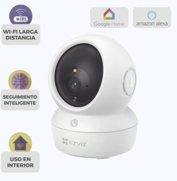Cámara PT EZVIZ CSH6C/3MP, Inalámbrico y alámbrico, Techo/Pared/Escritorio, 3 MP