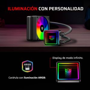 Enfriamiento Liquido BAMLAM RUSH CRYO PRISM 120 BLACK Sistema de enfriamiento de Aire