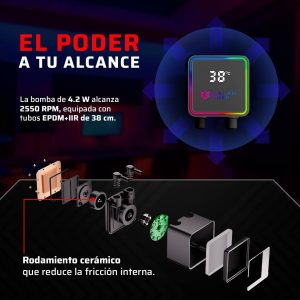 Enfriamiento Liquido BAMLAM RUSH CRYO PRISM 240 BLACK Sistema de enfriamiento de Aire