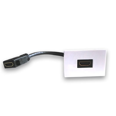 Inserto HDMI BROBOTIX 938917, HDMI, Hembra/hembra, Color blanco
