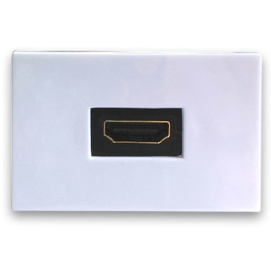 Inserto HDMI BROBOTIX 938917, HDMI, Hembra/hembra, Color blanco