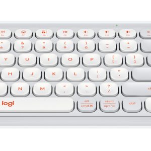 Kit Logitech POP 920-013055 Teclado y mouse Bluetooth Color gris y naranja.