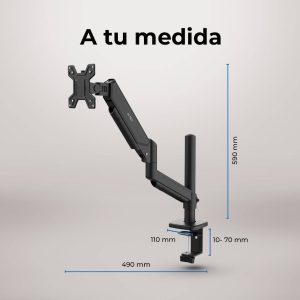 Soporte Para Monitor ENFORCE MOTION SM718 ACTECK Soporte Articulado para Monitor con Altura Ajustable con C-Clamp