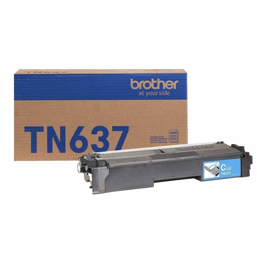 Tóner Brother Valor TN637C cian, rendimiento aproximado 10,000 páginas, compatible con HLL8570CDW, MFCL8730CDW, MFCL8970CDW