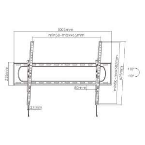 461931 Soporte con inclinación para pantallas ultra grandes: Soporta un televisor de 60 pulgadas a 120 pulgadas de hasta 120 kg