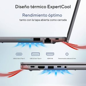 ASUS EXPERTBOOK P1 Procesador Intel Core 7 240H, 16GB DDR5, 512GB SSD, 14 pulgadas Win 11 PRO
