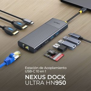 Hub USB 10 en 1 Nexus Dock ULTRA HN950 ACTECK HUB 10 en 1