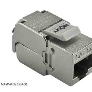 Jack keystone RJ-45 Cat.6A Blindado, sin herramienta y tipo 110