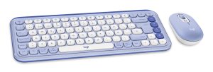 Kit Logitech POP 920-013054 Teclado y mouse Bluetooth. Color lila y blanco.