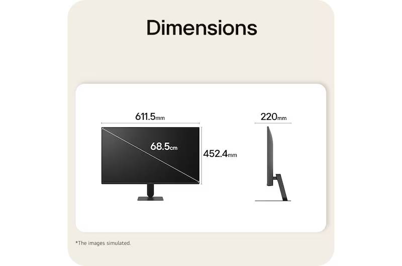 Monitor marca LG 27 pulgadas 27U411B -B, IPS Resolución 1920 x 1080