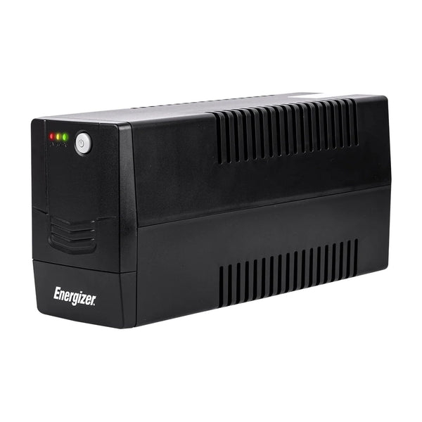 No Break Energizer 600VA/360W (ERENUPS6VA). AVR, bat. 12V/7AH, 6 contactos (4 respaldo), LED/Alarma. Cert. RoHS/NOM/CE. 2 años gtía.